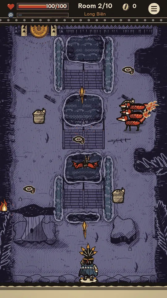 A chapter 2 room in Long Biên at night